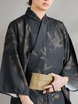 画像14: 【即日発送！】【メンズ浴衣】ブラック×シンプル金魚浴衣【浴衣・帯・下駄セット】 OBI-MS-003-wk-5-Y [YMT] (14)