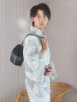 画像11: 【即日発送！】【メンズ浴衣】カーキグリーン幾何学的模様浴衣【浴衣・帯・下駄セット】OBI-MS-002-wk-4-WR [YMT] (11)