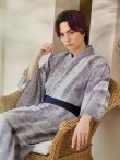 画像10: 【即日発送！】【メンズ浴衣】シンプルアート浴衣【浴衣・帯・下駄セット】 OBI-MS-002-wk-1-BL [YMT] (10)