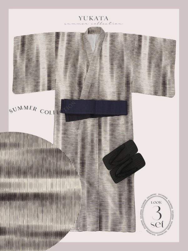 画像16: 【即日発送！】【メンズ浴衣】シンプルアート浴衣【浴衣３点セット 浴衣/帯/下駄】[YMT] (16)