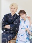 画像15: 【即日発送】白地×水彩ブルーの清涼漂う百合浴衣 OBI-g-500-kj-11-AQM / HIMO-900-yn-4-GYxGY / YA-945-kj-W / HEKO-800-sb-5-W / GETA-02-ok-3-LBLgo [YMT] (15)