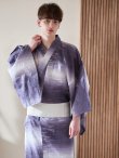 画像7: 【即日発送】【メンズ浴衣】濃淡紫地にボーダーデザインの紳士浴衣【浴衣・帯・下駄セット】（OBI-MS-001-ok-6-W）[YMT] (7)