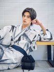 画像5: 【予約 / 5月中旬発送予定】水墨デザイン紳士浴衣 OBI-MS-003-wk-2-NV / SEI-GETA-MS-32-ok-1-B [yog/YMT] (5)