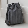 画像2: 【即日発送】【浴衣小物/メンズバッグ】縞模様信玄袋【1カラー】[OF04] (2)