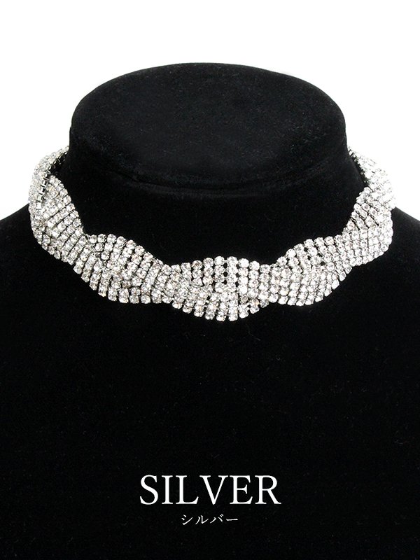 画像2: 【アクセサリー：ネックレス】【ANGEL R/エンジェルアール】サークルビジュークロスデザインネックレス[OF02] (2)