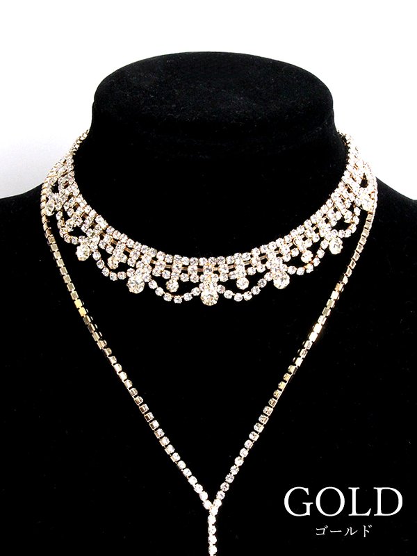 画像2: 【アクセサリー：ネックレス】【ANGEL R/エンジェルアール】デザインビジューストーンクロスネックレス[OF02] (2)