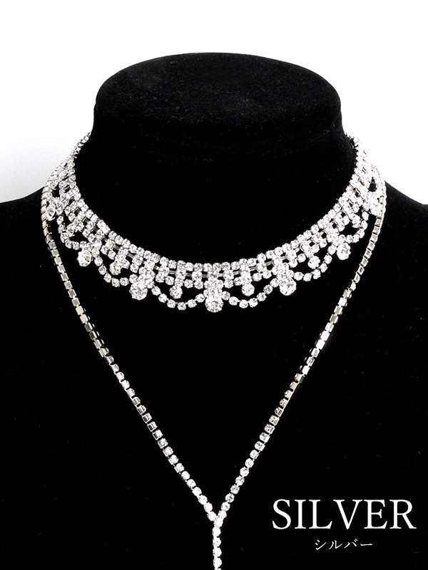 画像3: 【アクセサリー：ネックレス】【ANGEL R/エンジェルアール】デザインビジューストーンクロスネックレス[OF02] (3)