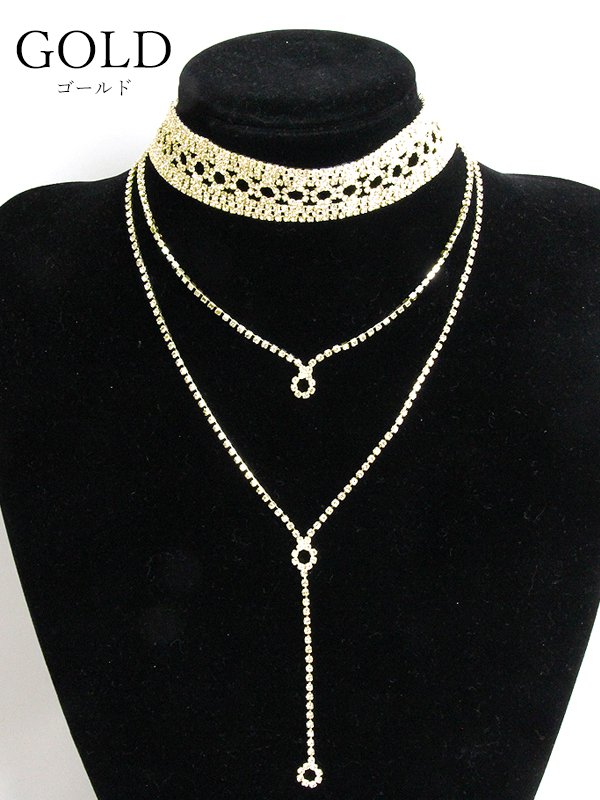 画像3: 【アクセサリー：ネックレス】【ANGEL R/エンジェルアール】ボリュームチョーカーダブルチェーンネックレス[OF02] (3)