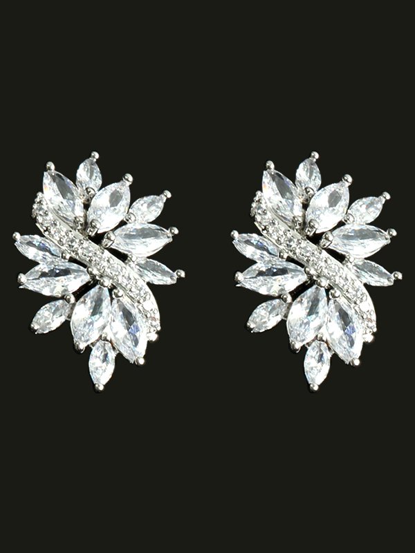 画像3: 【アクセサリー：セット】【ANGEL R/エンジェルアール】アシンメトリードロップビジューネックレス＆ピアスセット[OF02] (3)