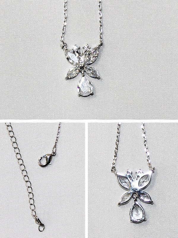 画像3: 【アクセサリー：ネックレス】【ANGEL R/エンジェルアール】バタフライデザインストーンネックレス[OF02] (3)