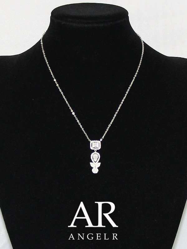 画像2: 【アクセサリー：ネックレス】【ANGEL R/エンジェルアール】マルチモチーフスクエアストーンネックレス[OF02] (2)