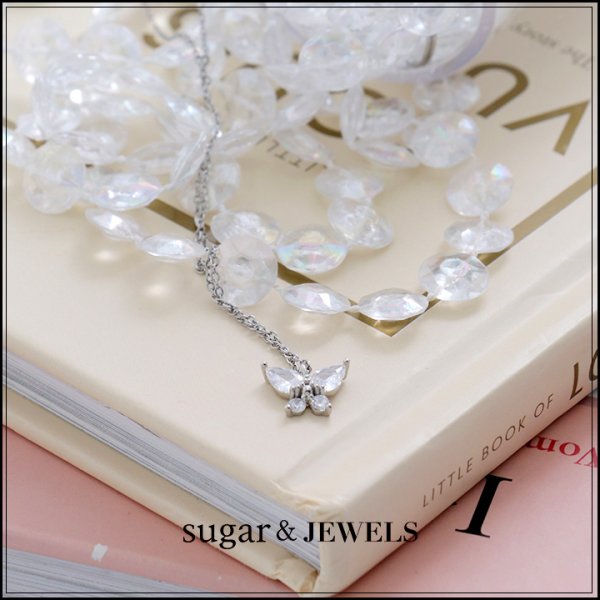 画像2: 【アクセサリー：ネックレス】シルバーバタフライモチーフネックレス【1カラー】[OF08] NE306 (2)