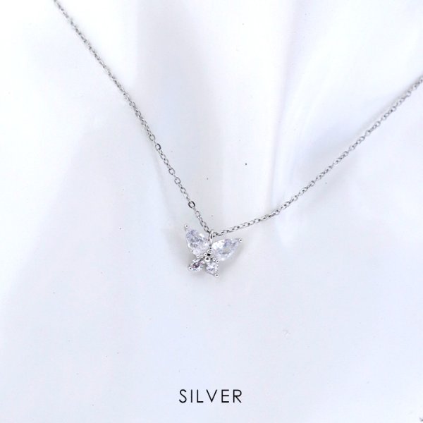 画像3: 【アクセサリー：ネックレス】シルバーバタフライモチーフネックレス【1カラー】[OF08] NE306 (3)