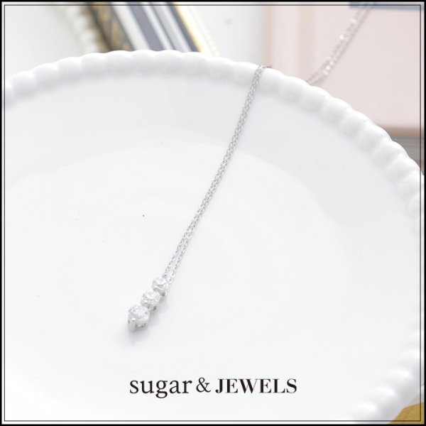 画像2: 【アクセサリー：ネックレス】ストーンドロップネックレス【1カラー】[OF02] (2)