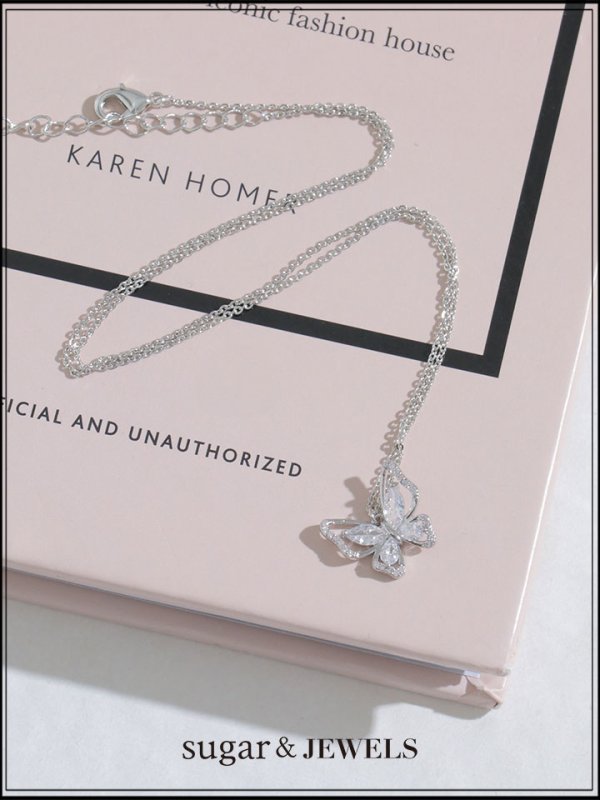 画像1: 【アクセサリー：ネックレス】バタフライモチーフネックレス【1カラー】[OF02] 【YN】 (1)