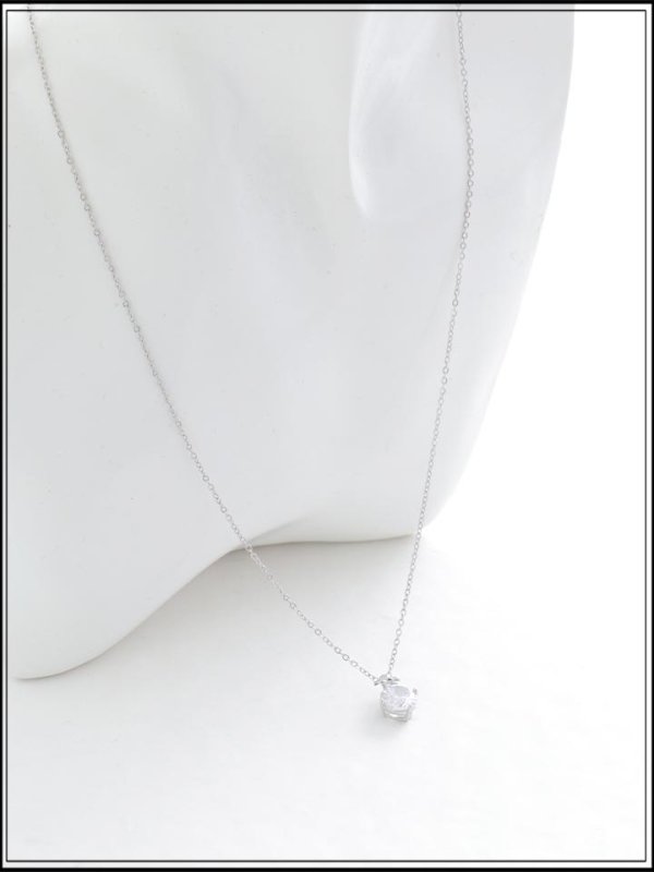 画像3: 【ネックレス】クリスタルストーンシルバーネックレス【1カラー】[OF02] (3)