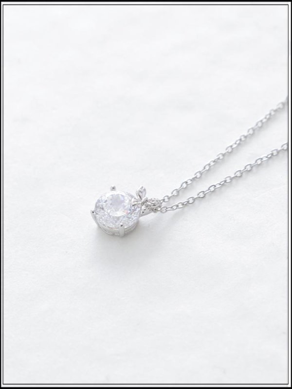 画像4: 【ネックレス】クリスタルストーンシルバーネックレス【1カラー】[OF02] (4)