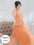 オレンジ　モデル：南柚子　身長：163cm　着用サイズ：Sサイズ