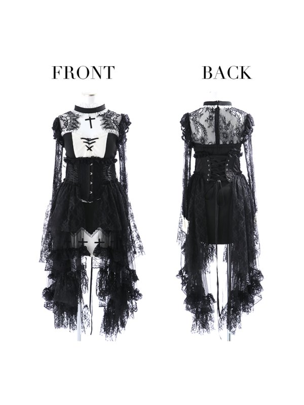 画像12: 【即日発送】桜咲乃愛ちゃんコラボ ゴシックシスターコスプレセット【sugar nineハロウィン5点セット】【4サイズ/1カラー】【HC03】 (12)