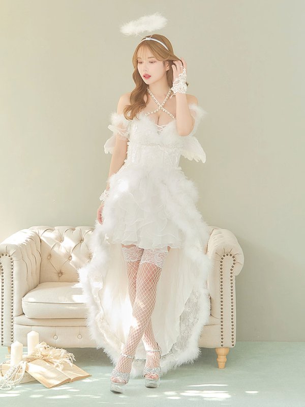 画像5: 【ノベルティ対象】【即日発送】桜咲乃愛ちゃんコラボ2WAY天使＆バニーコスプレ【サンタ豪華10点セット】【S-Lサイズ】[YMT] (5)