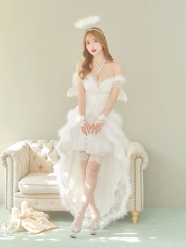 画像7: 【ノベルティ対象】【即日発送】桜咲乃愛ちゃんコラボ2WAY天使＆バニーコスプレ【サンタ豪華10点セット】【S-Lサイズ】[YMT] (7)