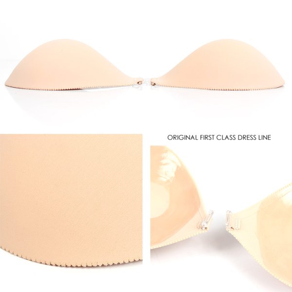 画像3: 【AngelR/エンジェルアール】【A-Dサイズ/2カラー】シームレスクロースヌードブラ シリコンブラ[OF08-U] (3)