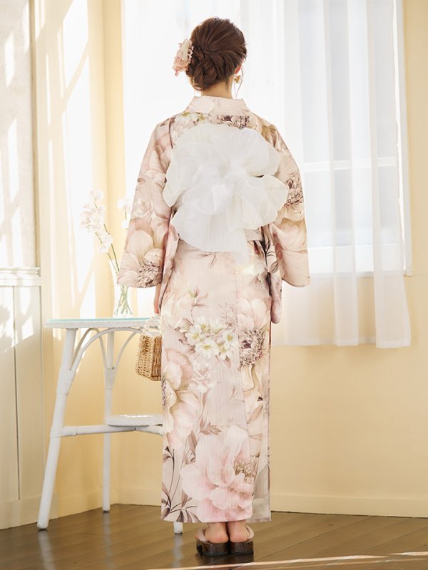 画像17: 【即日発送！】くすみピンクスウィート浴衣【浴衣３点セット 浴衣/帯/下駄】[YMT] (17)