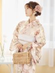画像2: 【即日発送！】くすみピンクスウィート浴衣 OBI-siwa-200-kj-13-OW / HIMO-900-yn-8-P / HEKO-800-sb-5-WH / YA-74-kn-P / GETA-01-kj-7-P [YMT] (2)