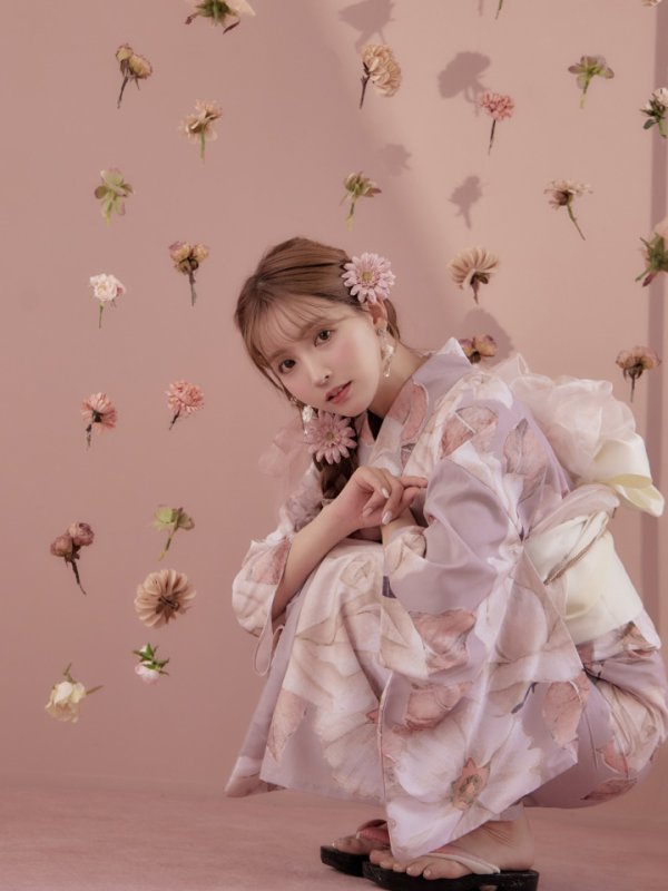 画像9: 【即日発送】【浴衣】 大人スウィートフラワー 薔薇 バラ ローズ 浴衣【浴衣３点セット 浴衣/帯/下駄】[YMT] (9)