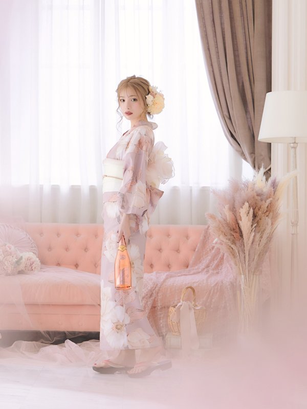 画像11: 【即日発送】【浴衣】 大人スウィートフラワー 薔薇 バラ ローズ 浴衣【浴衣３点セット 浴衣/帯/下駄】[YMT] (11)