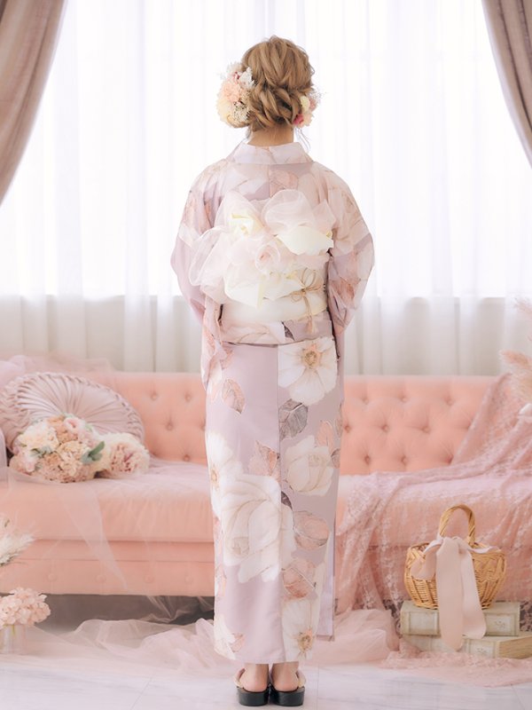 画像8: 【即日発送】【浴衣】 大人スウィートフラワー 薔薇 バラ ローズ 浴衣【浴衣３点セット 浴衣/帯/下駄】[YMT] (8)