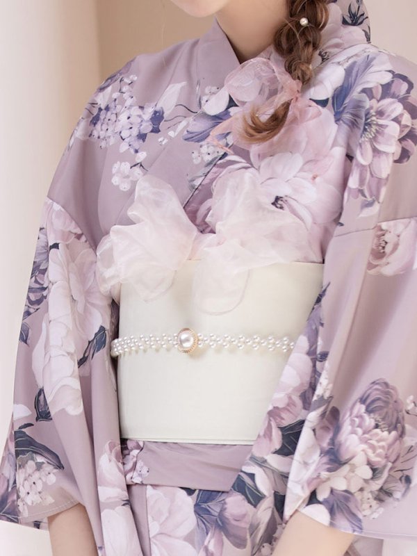 画像21: 【即日発送】【浴衣】大人スウィートフラワー 牡丹柄 浴衣【浴衣３点セット 浴衣/帯/下駄】[YMT] (21)