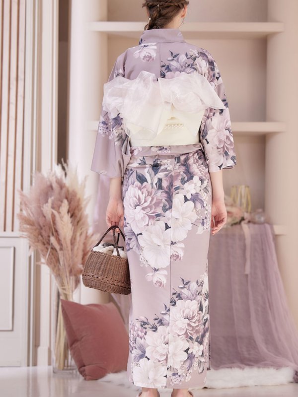 画像24: 【即日発送】【浴衣】大人スウィートフラワー 牡丹柄 浴衣【浴衣３点セット 浴衣/帯/下駄】[YMT] (24)