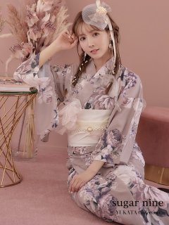 【即日発送！】【浴衣】大人スウィートフラワー 牡丹柄 浴衣 【浴衣３点セット 浴衣/帯/下駄】[YMT]