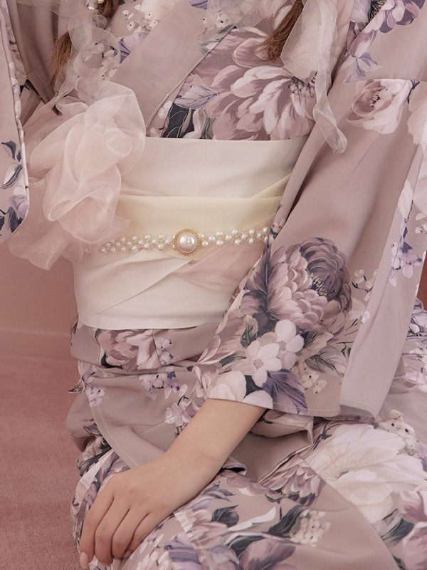 画像5: 【即日発送！】【浴衣】大人スウィートフラワー 牡丹柄 浴衣 【浴衣３点セット 浴衣/帯/下駄】[YMT] (5)