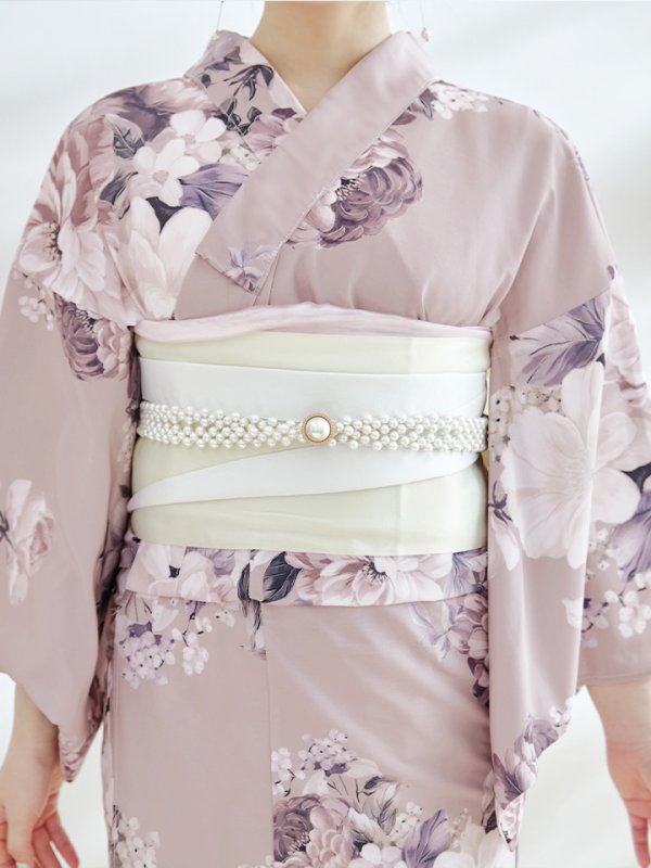 画像15: 【即日発送】【浴衣】大人スウィートフラワー 牡丹柄 浴衣【浴衣３点セット 浴衣/帯/下駄】[YMT] (15)