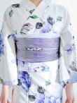 画像18: 【即日発送！】【浴衣】白地に水彩牡丹のクラシック浴衣 グラデーション帯 siwa-g09 / HIMO-900-yn-4-GYxGY / YA-953-kn-BL   / HEKO-800-sb-5-W / GETA-02-ok-3-LBL [YMT] (18)