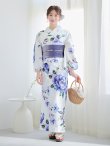 画像9: 【即日発送！】【浴衣】白地に水彩牡丹のクラシック浴衣 グラデーション帯 siwa-g09 / HIMO-900-yn-4-GYxGY / YA-953-kn-BL   / HEKO-800-sb-5-W / GETA-02-ok-3-LBL [YMT] (9)
