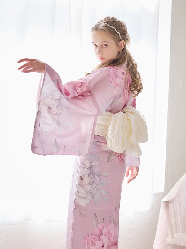 画像26: 【即日発送】【浴衣】大人スウィート/ピンク地に大柄牡丹浴衣 【浴衣３点セット 浴衣/帯/下駄】[YMT] (26)