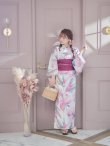 画像18: 大人スウィート/水彩フラワー 牡丹柄 浴衣 OBI-siwa-200-kj-7-RoseWI / HIMO-900-yn-8-PK / YA-68-kn-P / HEKO-800-sb-5-W / GETA-02-ok-5-P  [YMT] (18)