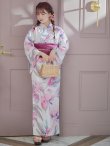 画像5: 大人スウィート/水彩フラワー 牡丹柄 浴衣 OBI-siwa-200-kj-7-RoseWI / HIMO-900-yn-8-PK / YA-68-kn-P / HEKO-800-sb-5-W / GETA-02-ok-5-P  [YMT] (5)