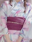 画像6: 大人スウィート/水彩フラワー 牡丹柄 浴衣 OBI-siwa-200-kj-7-RoseWI / HIMO-900-yn-8-PK / YA-68-kn-P / HEKO-800-sb-5-W / GETA-02-ok-5-P  [YMT] (6)