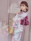 画像10: 大人スウィート/水彩フラワー 牡丹柄 浴衣 OBI-siwa-200-kj-7-RoseWI / HIMO-900-yn-8-PK / YA-68-kn-P / HEKO-800-sb-5-W / GETA-02-ok-5-P  [YMT] (10)