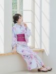 画像11: 大人スウィート/水彩フラワー 牡丹柄 浴衣 OBI-siwa-200-kj-7-RoseWI / HIMO-900-yn-8-PK / YA-68-kn-P / HEKO-800-sb-5-W / GETA-02-ok-5-P  [YMT] (11)