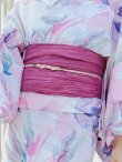画像5: 大人スウィート/水彩フラワー 牡丹柄 浴衣 OBI-siwa-200-kj-7-RoseWI / HIMO-900-yn-8-PK / YA-68-kn-P / HEKO-800-sb-5-W / GETA-02-ok-5-P  [YMT] (5)