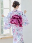 画像8: 大人スウィート/水彩フラワー 牡丹柄 浴衣 OBI-siwa-200-kj-7-RoseWI / HIMO-900-yn-8-PK / YA-68-kn-P / HEKO-800-sb-5-W / GETA-02-ok-5-P  [YMT] (8)