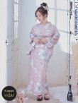画像2: 【浴衣セール】【浴衣】 大人スウィート/ ピンク地に百合の大人浴衣  siwa-g07/ HIMO-900-yn-8-P/ YA-941-kj-GYGE/ HEKO-800-sb-4-P/ GETA-02-ok-5-P [YMT] (2)