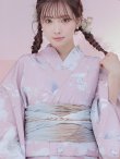 画像5: 【浴衣セール】【浴衣】大人スウィート/ピンク地に百合の大人浴衣  【浴衣３点セット 浴衣/帯/下駄】 OBI-g-500-kj-7-GYGE / HIMO-900-yn-8-P / YA-1081-kj-P / HEKO-800-sb-4-P / GETA-02-ok-5-P [YMT] (5)