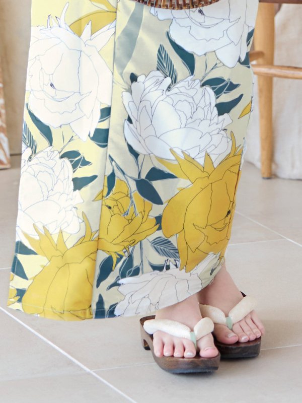 画像8: 【即日発送】レトロモダン牡丹浴衣【浴衣３点セット 浴衣/帯/下駄】[YMT] (8)