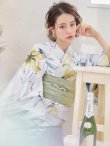 画像10: 【即日発送】イエローフラワーと木蓮浴衣【浴衣３点セット 浴衣/帯/下駄】[YMT] (10)